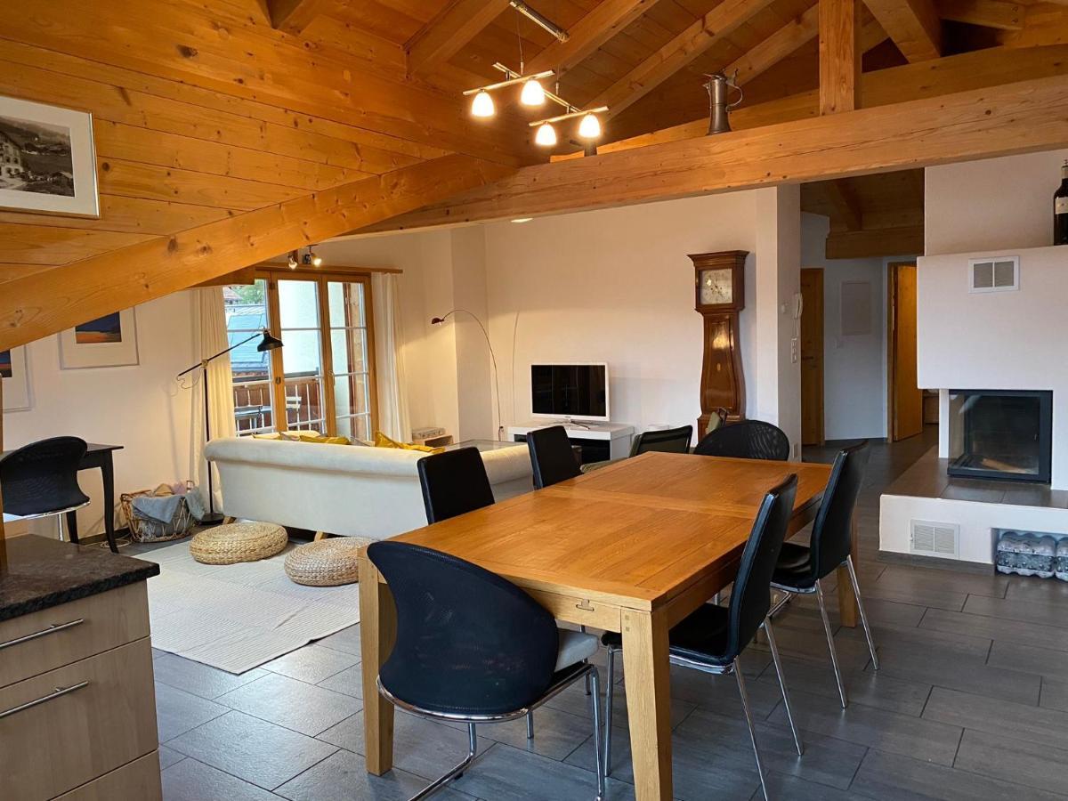 Attic In The Alps Apartment Luzein ภายนอก รูปภาพ